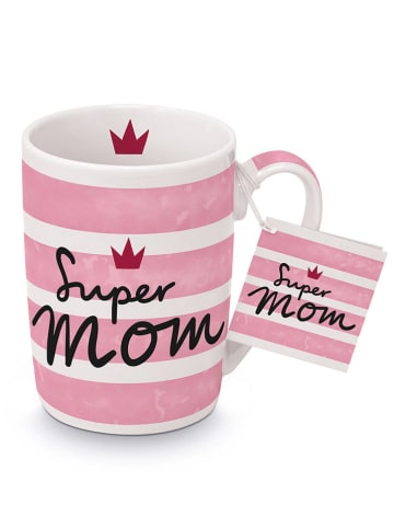 Design@Home Kubek jumbo "Super Mom" w kolorze jasnoróżowym - 250 ml
