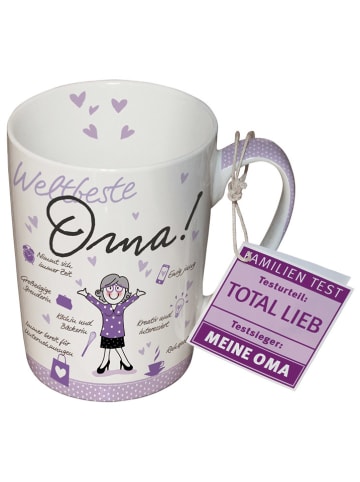 Design@Home Jumbotasse "Weltbeste Oma" in Creme/ Lila - 250 ml