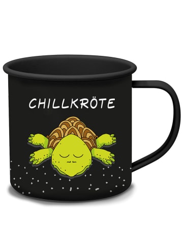 Design@Home Mok "Chillkröte" zwart - 500 ml