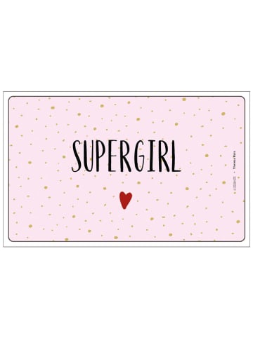Design@Home Tablett "Supergirl" in Rosa - (L)23,5 x (B)14,5 cm