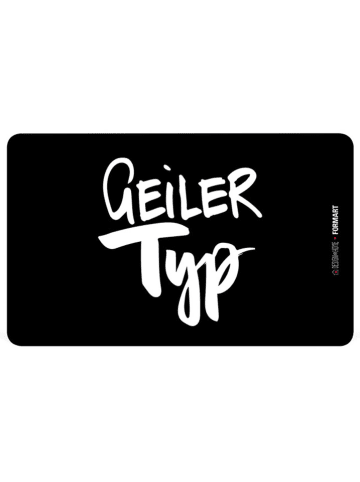 Design@Home Tablett "Geiler Typ" in Schwarz - (L)23,5 x (B)14,5 cm