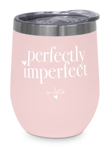 Design@Home Kubek termiczny "Perfectly Imperfect" w kolorze jasnoróżowym - 350 ml