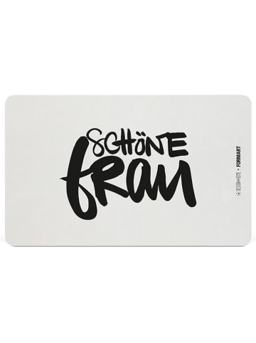 Design@Home Tablett "Schöne Frau" in Weiß - (L)23,5 x (B)14,5 cm