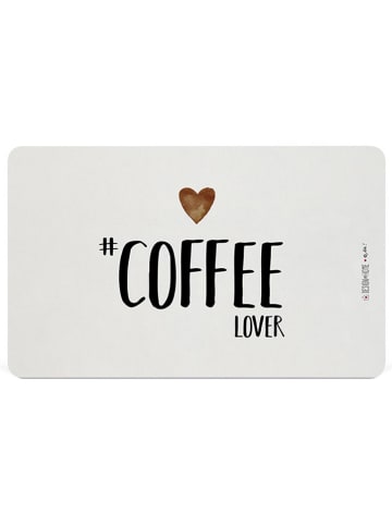 Design@Home Dienblad "Coffee Lover" wit - (L)23,5 x (B)14,5 cm