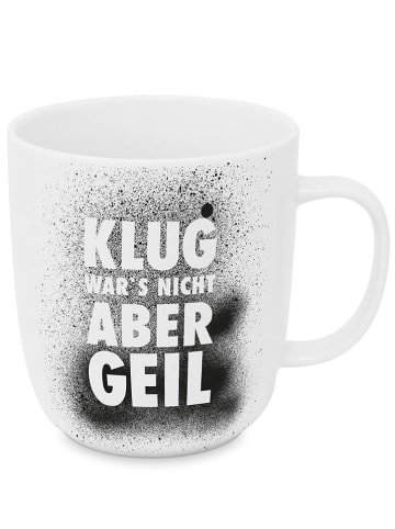 Design@Home Jumbotasse "Klug war's nicht" in Weiß - 400 ml
