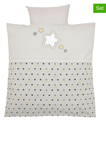 Alvi 2tlg. Bettwäsche-Set "Stern" in Grau