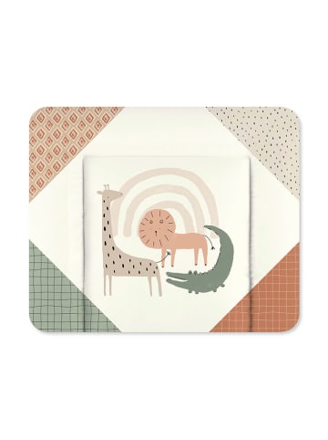 Julius Zöllner Wickelauflage "Softy Folie Wild Friends" in Bunt - (L)85 x (B)75 cm