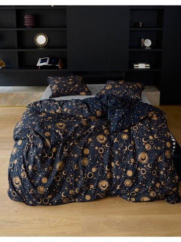 Essenza Bettwäsche-Set "Luna Tic" in Dunkelblau