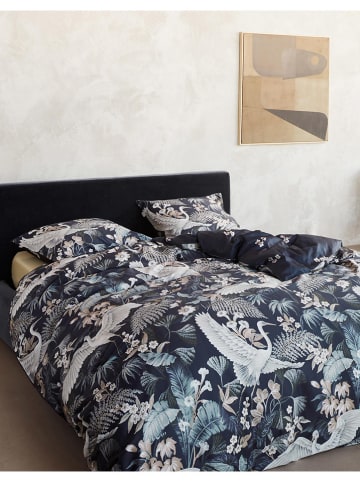Essenza Satijnen beddengoedset "Diem" donkerblauw/crème