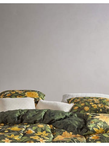 Essenza Satin-Bettwäsche-Set "Lisa" in Oliv/ Gelb
