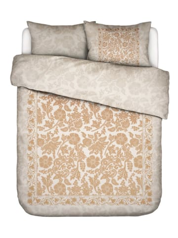 Essenza Satin-Bettwäsche-Set "Maere" in Beige/ Ocker