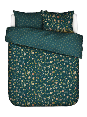 Essenza Satijnen beddengoedset "Odilia" donkergroen/beige