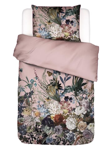 Essenza Satin-Bettwäsche-Set "Eleanor" in Rosa/ Grau