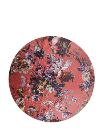 Essenza Laagpolig tapijt "Isabelle" rood/bruin/meerkleurig - Ø 180 cm