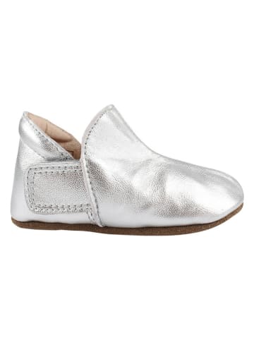enfant Skórzane slippersy w kolorze srebrnym