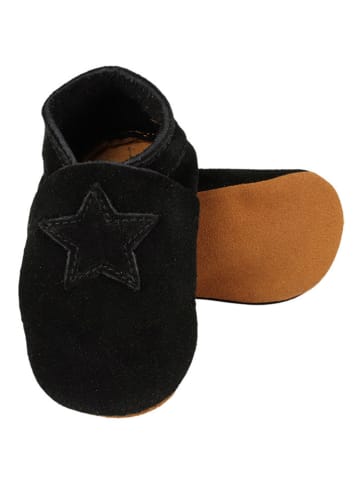 enfant Skórzane slippersy w kolorze czarnym
