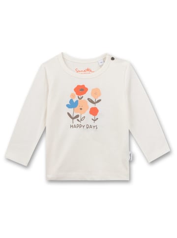 Sanetta Kidswear Koszulka w kolorze białym ze wzorem