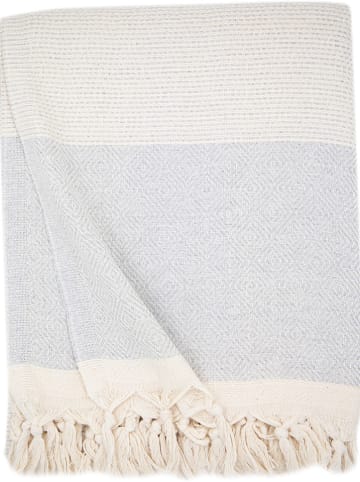 Towel to Go Plaid in Hellgrau/ Creme- (L)250 x (B)200 cm
