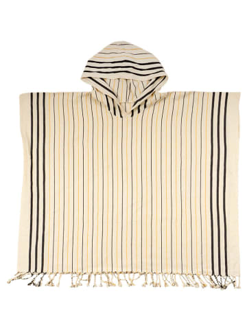 Samimi Poncho in Gelb/ Weiß - (L)95 x (B)90 cm