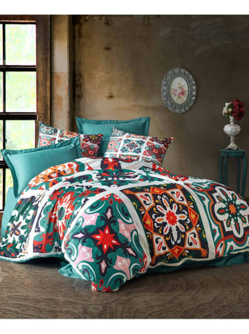 Colorful Cotton Beddengoedset groen/rood/wit