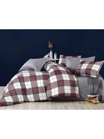 Colourful Cotton Beddengoedset grijs/rood/wit