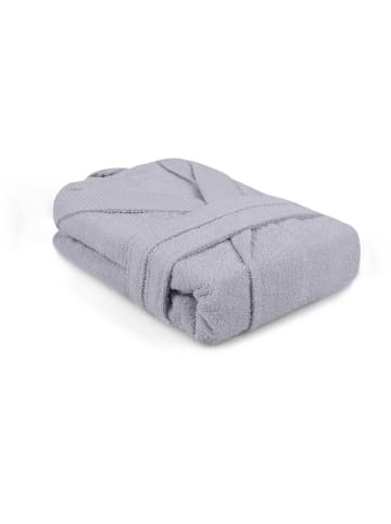 Colourful Cotton Bademantel "Cappa" in Grau