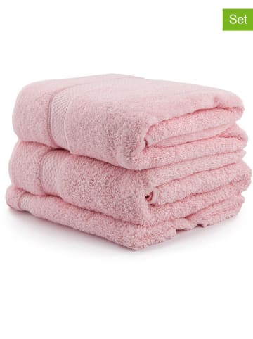 Colorful Cotton 3-częściowy zestaw ręczników "Colorful" w kolorze jasnoróżowym