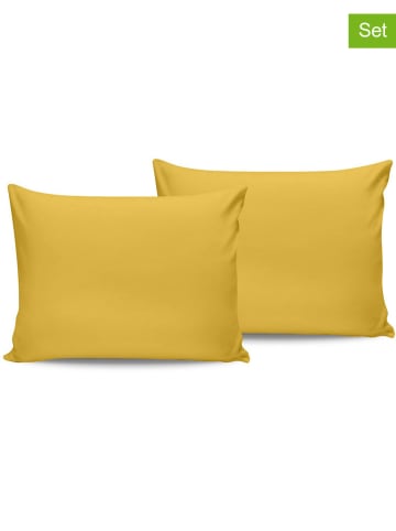 Colorful Cotton 2-delige set: renforcé kussenslopen geel