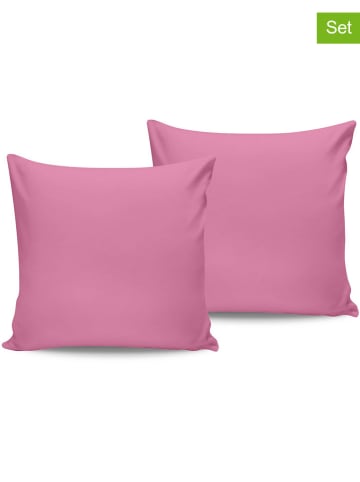 Colourful Cotton 2-delige set: renforcé kussenslopen roze