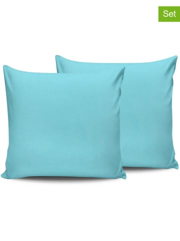 Colorful Cotton 2-delige set: renforcé kussenslopen turquoise