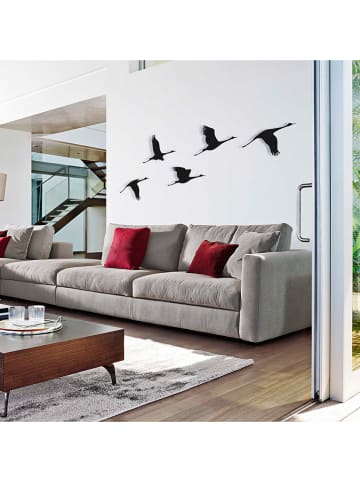 Uyart Home Dekoracje ścienne (5 szt.) "Flying Bird" w kolorze czarnym - 125 x 50 cm