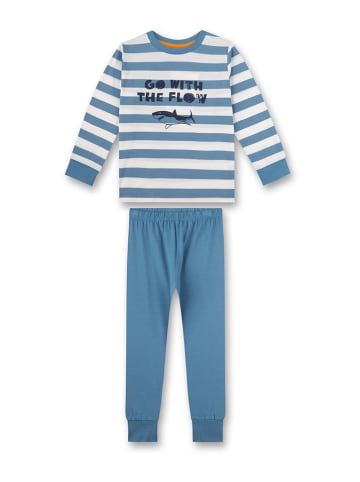 s.Oliver Pyjama in Blau/ Weiß