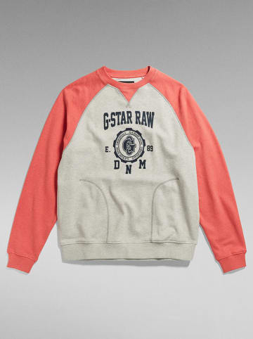G-Star Sweatshirt in Orange/ Grau