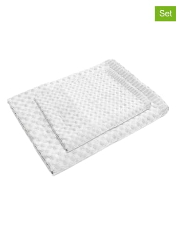 ONLINE & CO 2-częściowy zestaw ręczników "Napone" w kolorze białym
