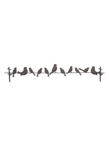 Clayre & Eef Wanddecoratie "Vogels" bruin - (L)104 cm