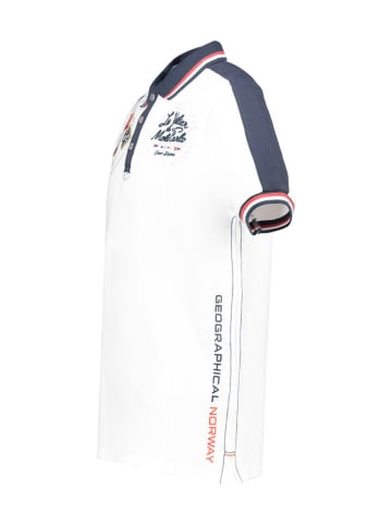 Geographical Norway Koszulka polo "Kalvin" w kolorze białym