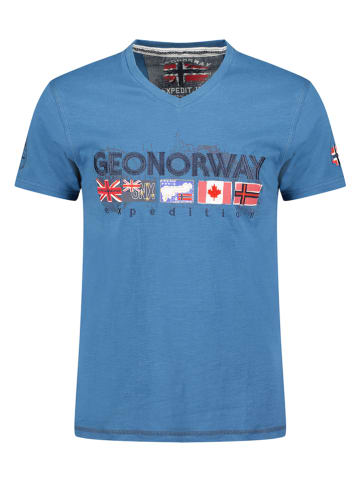 Geographical Norway Shirt in Blau