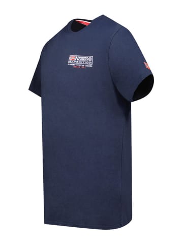 Geographical Norway Koszulka "Jofforoy" w kolorze granatowym