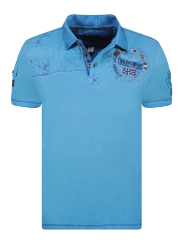 Geographical Norway Koszulka polo "Kinflat" w kolorze niebieskim
