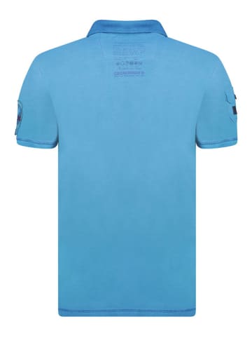 Geographical Norway Koszulka polo "Kinflat" w kolorze niebieskim