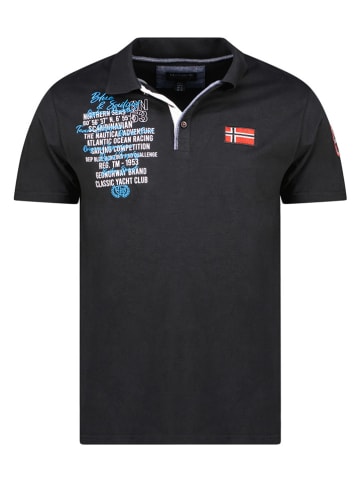 Geographical Norway Poloshirt "Kancre" in Schwarz