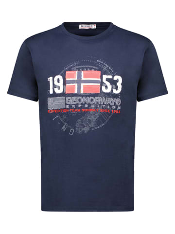 Geographical Norway Shirt in Dunkelblau