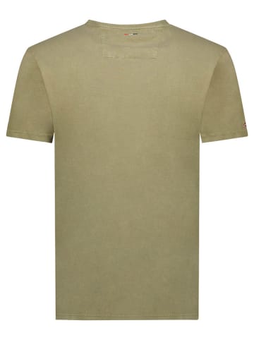 Geographical Norway Koszulka "Jactus" w kolorze khaki