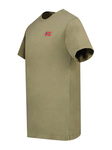 Geographical Norway Koszulka "Jactus" w kolorze khaki
