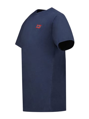 Geographical Norway Koszulka "Jactus" w kolorze granatowym