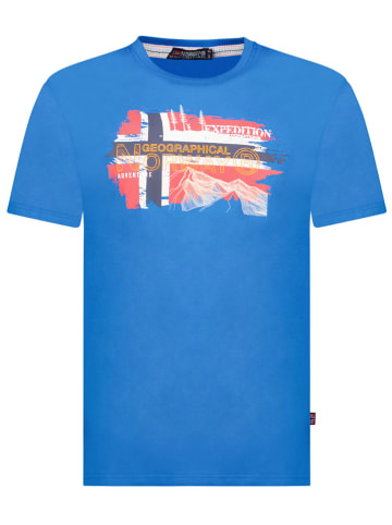 Geographical Norway Shirt "Jysuis" in Blau