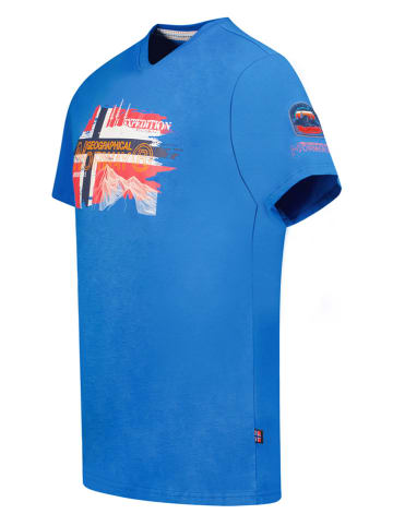 Geographical Norway Shirt "Jysuis" in Blau