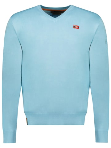 Geographical Norway Sweter w kolorze błękitnym
