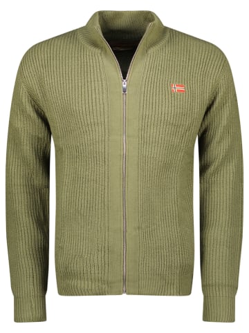Geographical Norway Cardigan in Khaki