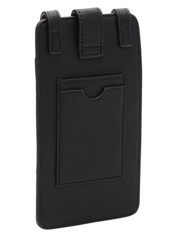 LIEBESKIND BERLIN Skórzana torebka w kolorze czarnym na telefon - 10 x 18 x 2,5 cm